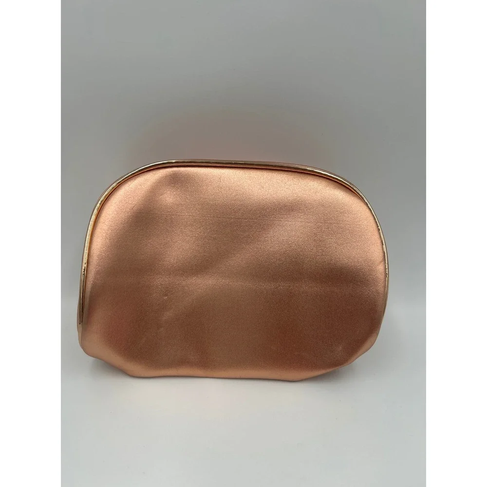 Lancome Makeup Bag Set 3pc Pink Velvet Grey Rose Gold‎ Metallic Cosmetic Pouch